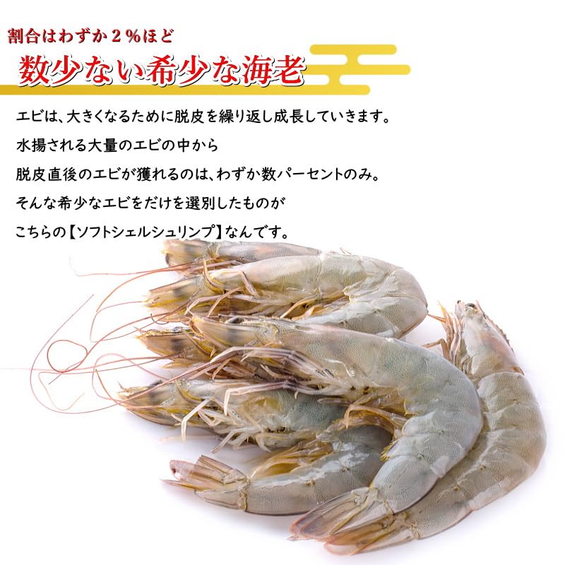 Amazon.co.jp: 割鮮 ソフトシェルシュリンプ Mサイズ 30尾入 400g